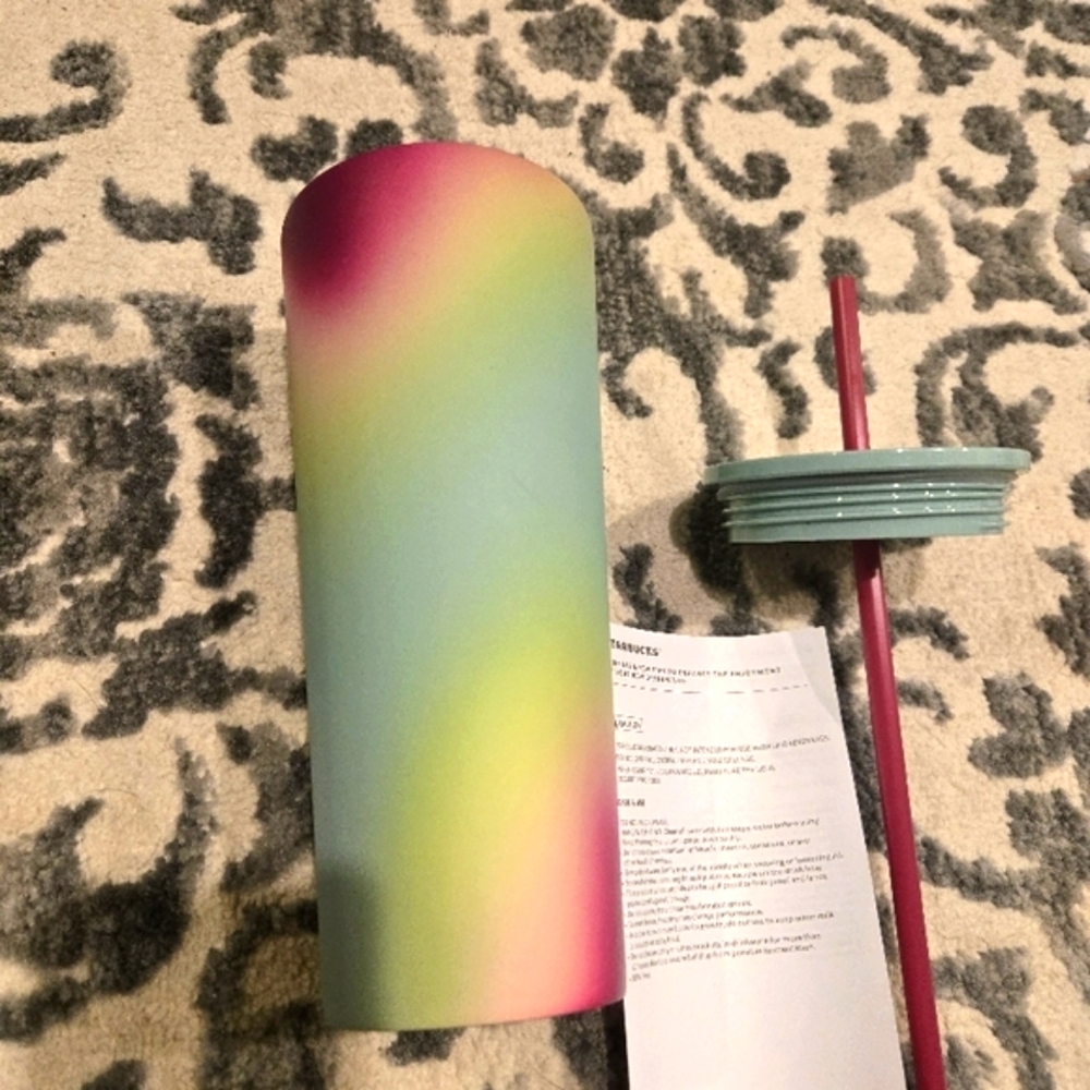 Starbucks Rainbow Gradient Tumbler 24oz Metal